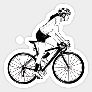 Woman Biker Sticker